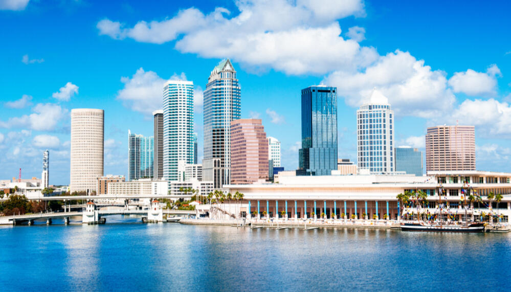 Tampa Bay leadership team collaborating in professional workshop